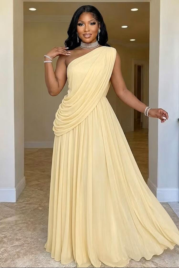 ワンピース Fleur chiffon slit long onepiece yellow Yellow Chiffon Long Dress - Etsy