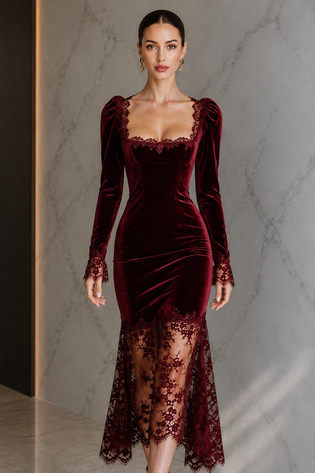 Long velvet dress - Etsy 日本