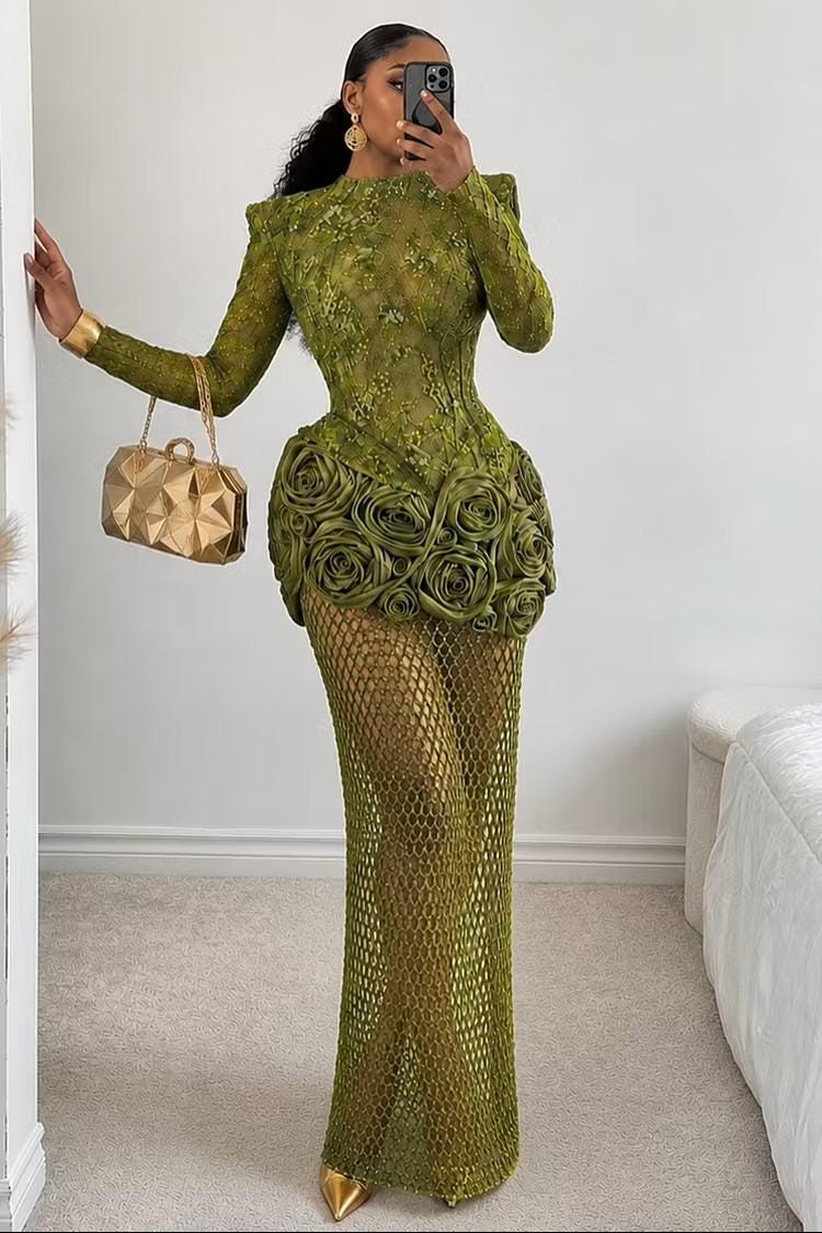 green fishnet dress Kardel_0514