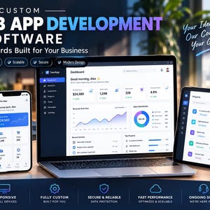 Ontwikkeling van webapplicaties op maat, bedrijfsdashboards en software.