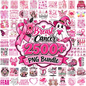 2500+ Bröstcancer PNG-paket, Bröstcancermedvetenhet png, I oktober bär vi rosa, Rosa bandet, Citat om cancerbekämpning, Cancersublimering