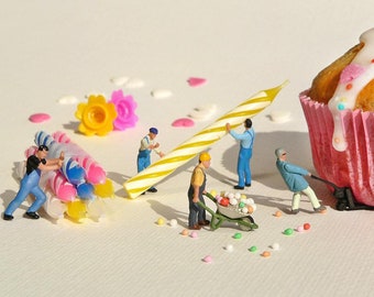 Geburtstagsvorbereitung – Foto auf Holz