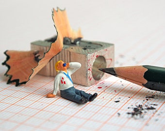 Arbeitsunfall – Foto auf Holz