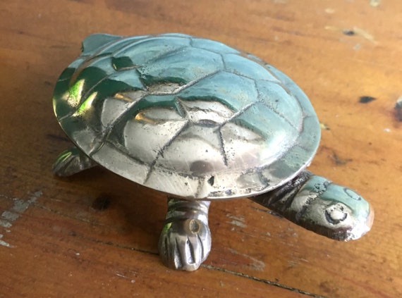 Brass Tortoise Trinket Box Etsy