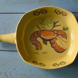 Mid-Century Serving Dish with Lobster Design image 1