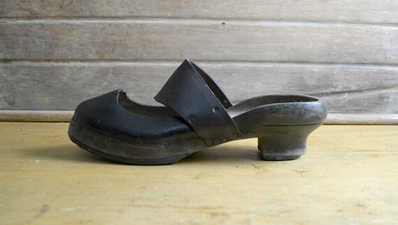 Antique French Wooden Sabot Clogs