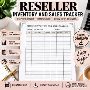 Pode incluir: Um documento branco de rastreamento de inventário e vendas para revendedores com um layout de grade contendo colunas para item, nome, plataforma, custo, preço de venda e lucro, com cabeçalhos e detalhes pretos.