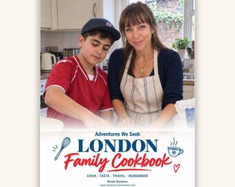 London Family Cookbook | Printable Kids Cooking Book with 8 Recipes, Food Stories and a Tasting Diary | 72 Pages, Instant Download