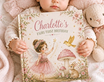 Personalized Fairy First Birthday StoryBook, Custom Girl Birthday Gift, Keepsake Storybook, 1st Birthday Book for Baby Girl