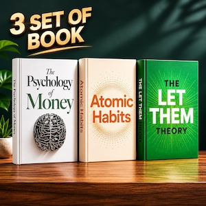 Self-Improvement Book Set of 3 | Atomic Habits Psychology of Money Let Them Theory