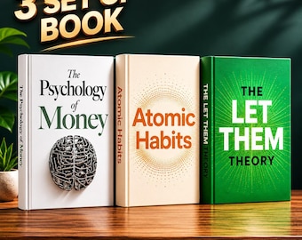 Set van 3 zelfhulpboeken | Atomic Habits, Psychologie van Geld, Laat Ze De Theorie