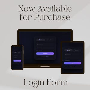Modello di modulo di accesso moderno e responsivo / Design dell'interfaccia utente HTML, CSS e Bootstrap (Download digitale)