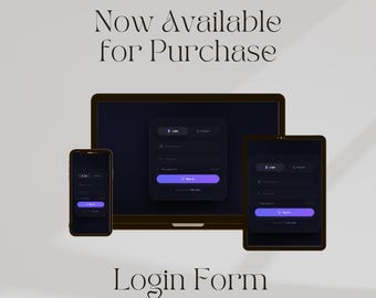 Modern Responsive Login Form Template | HTML CSS Bootstrap UI Design (Digital Download)
