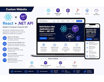 Custom React + .NeT ApI Development | React Frontend ASP.NET Core Web API | C# SqL Server Full Stack Web Application