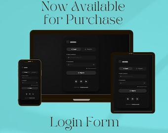 Modern Responsive Login Form Template | HTML CSS Bootstrap UI (Digital Download)