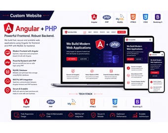 Custom Angular + PHP Website Development | Angular Frontend PHP MySQL | Responsive Full Stack Business Website