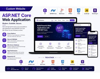 Custom ASP.NET Core Website Development | C# SqL Server Web Application | Responsive Business Website | .NET Core Developer