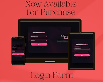 Modern Responsive Login Form Template | HTML CSS Bootstrap UI (Digital Download)