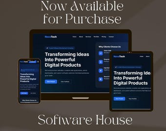 Professional Software House Website Design | Responsive Business Website | HTML CSS Bootstrap | Digital Download