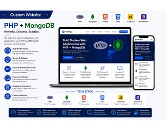 Individuelle PHP- und MongoDB-Webseitenentwicklung | PHP-MongoDB-Webanwendung | Responsive Business-Webseite | Full-Stack-Entwickler