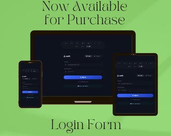 Modern Responsive Login Form Template | HTML CSS Bootstrap UI Design (Digital Download)