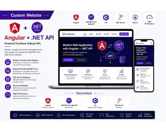 Custom Angular + .NET API Development | Angular Frontend AsP.NeT Core Web API | C# SqL Server Full Stack Web Application