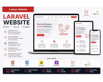 Custom Laravel Website Development | Responsive Business Application, Admin Panel
