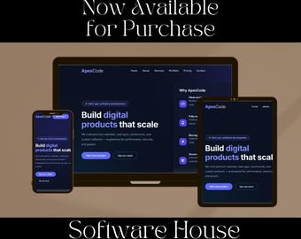 Professional Software House Website Design | Responsive Business Website | HTML CSS Bootstrap | Digital Download