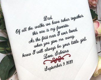 Traditional Father of the Bride Gift from Daughter,Personalized Gift for Dad from Bride, Favorite Wedding Walk, always be your little girl
