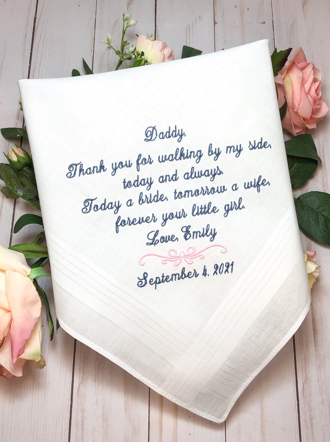 Wedding Gift for Father of The Bride Handkerchief WALKING Etsy