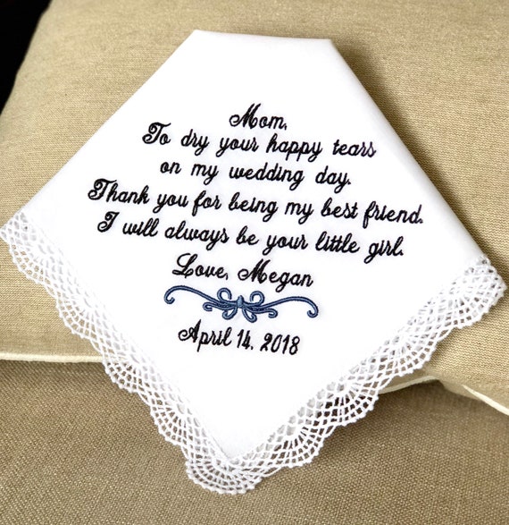 handkerchief for mom on wedding day