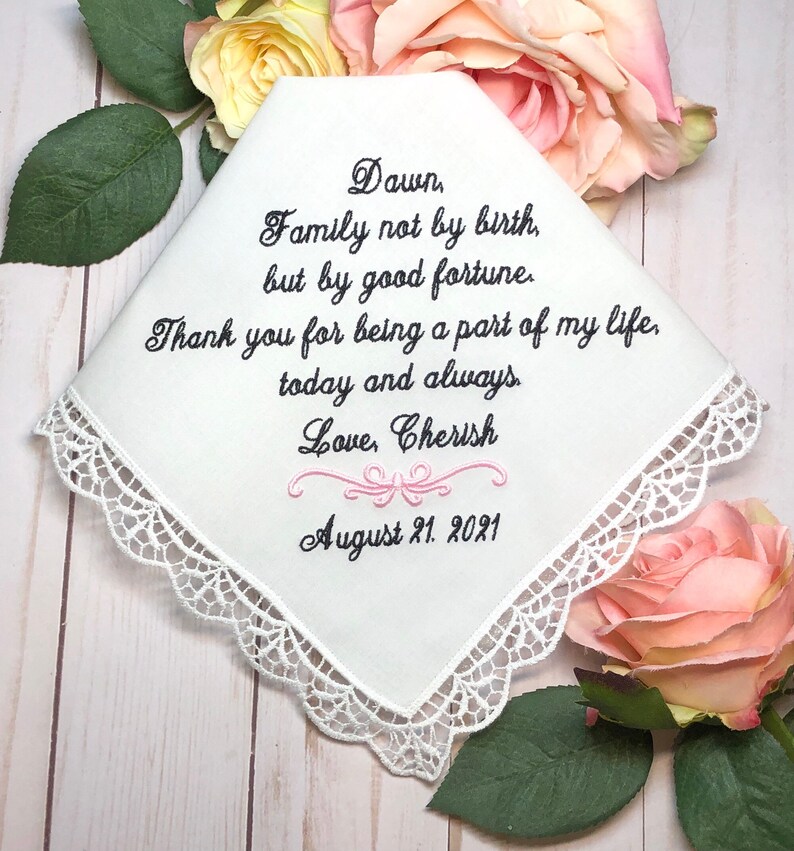 Gift-for-Stepmother-on-wedding-day-embroidered-Handkerchief-Family-not-by-birth-but-by-good-fortune-Thank-you-for-being-a part-of-my-life-today-and-always-Step-Parent-wedding-hanky