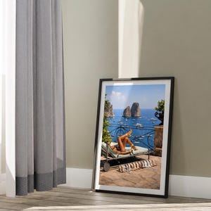 Capri Italy Poster, Mediterranean Summer Wall Art, Luxury Coastal Print, Italian Riviera Photography, Old Money Decor image 5