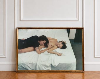 Kate Moss Johnny Depp Iconic Couple Photography Print, 90s Fashion Wall Art (Digital Download)
