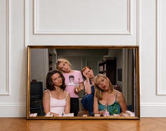 Sex and the City Bathroom Poster, Funny SATC Wall Art, 90s TV Show Print, Girly Apartment Decor