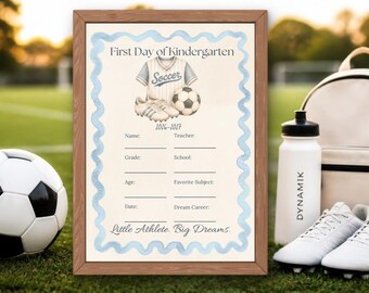 Soccer First Day Interview Printable, Preschool-12th Grade Memory Keepsake (Digital Download)