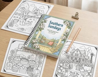 Southern Farm Coloring Pages, 34 Printable, Farm Life Charm Pdf