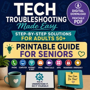 Guía de solución de problemas tecnológicos para personas mayores / Soluciones sencillas para ordenadores y teléfonos (Descarga en PDF)
