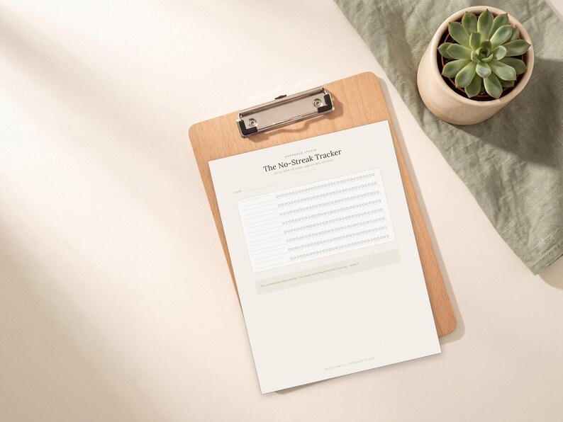 Habit Tracker Printable, Streak Free ADHD Habit Tracker PDF, Gentle Monthly Habit Log, Habit Menu & Weekly Experiment, US Letter A4 imagen 5