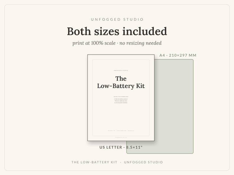 Low Dopamine Day Kit, ADHD Burnout Recovery Printable, Minimum Viable Day Sheet, Bad Day Protocol & Pocket Reminders PDF, US Letter A4 image 6