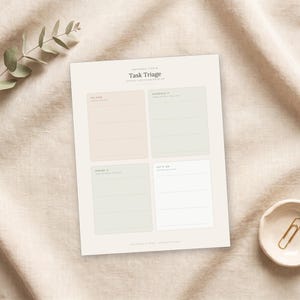 Brain Dump Template Printable, ADHD Task Triage Worksheet, Thought Organizer PDF, Weekly Capture Sheet, Declutter Your Mind, US Letter A4 image 5