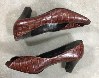alligator skin heels