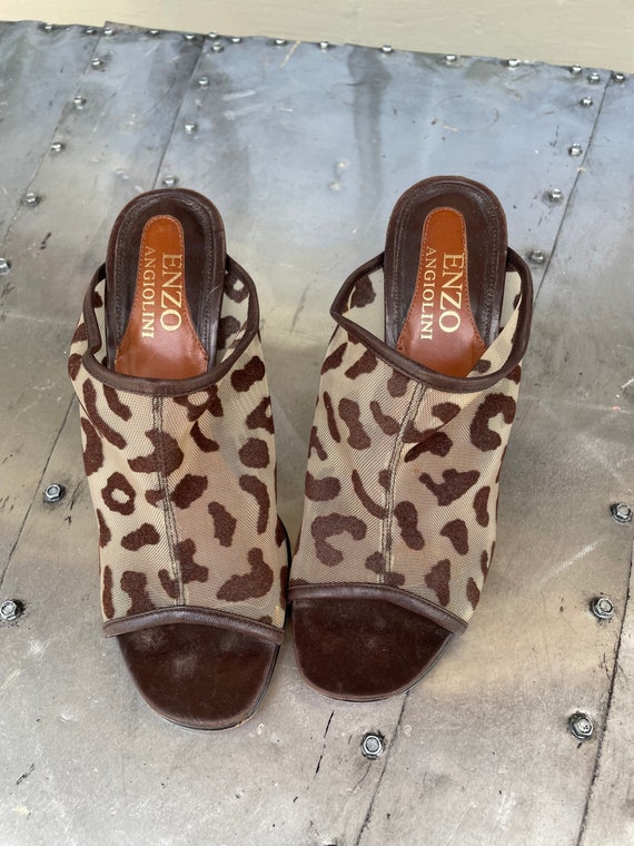 Little Leopard - Enzo Angiolini slides - mesh leo… - image 6