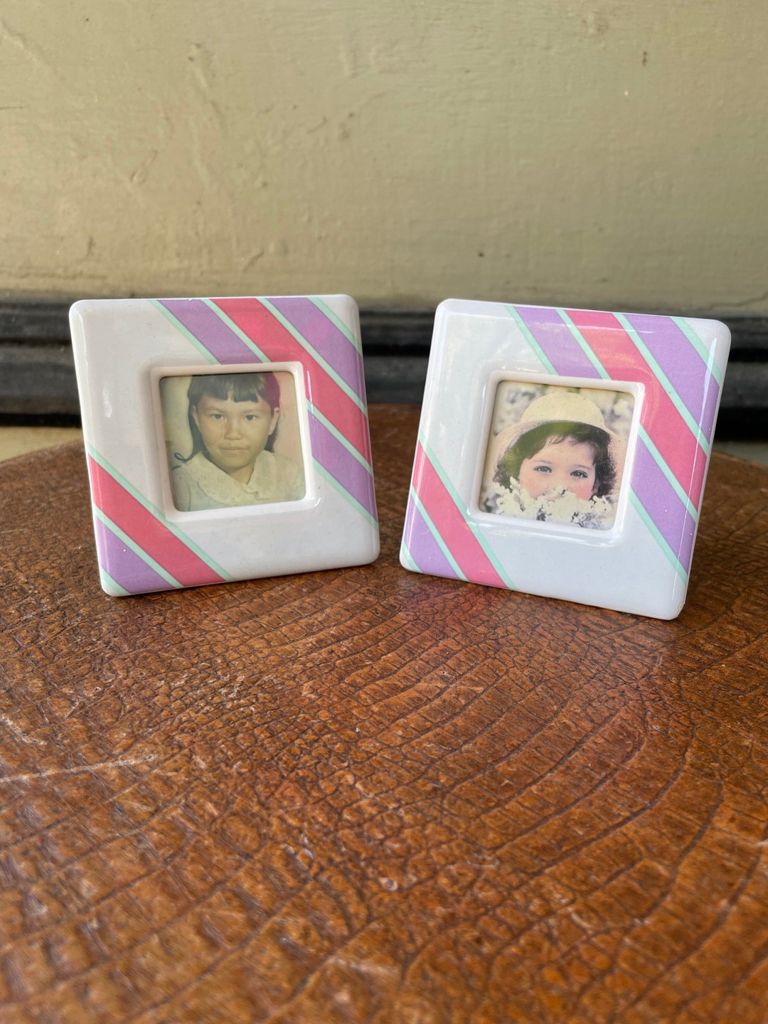 Twin Frame 80s Mini Frame Set Matching Frame Set Striped Etsy