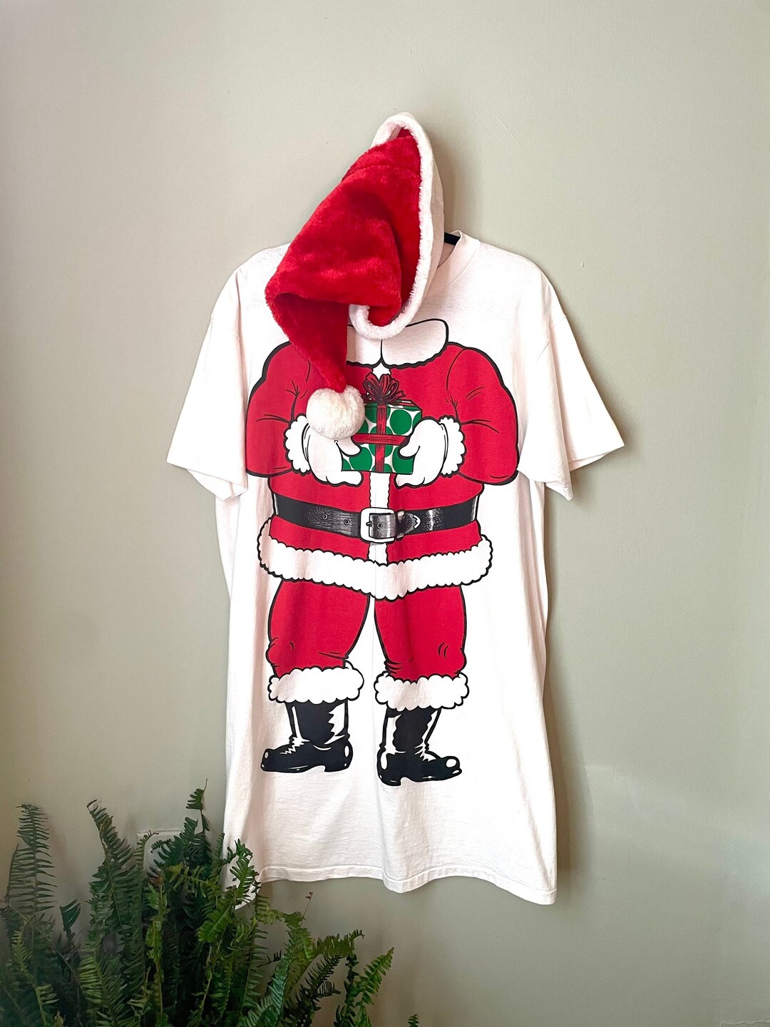 Joe Santa 90s Joe Boxer Santa Pjs Santa Bikini Body Shirt Etsy