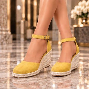 Yellow Wedges Shoes - Etsy