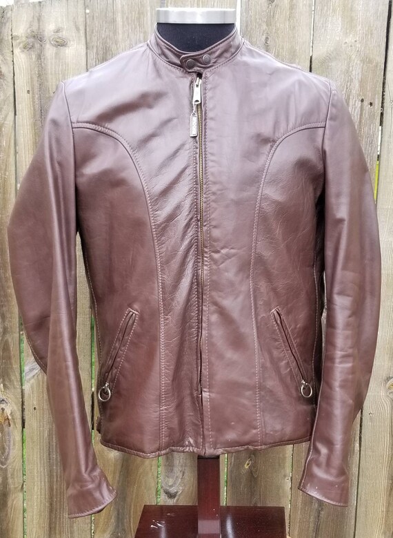 brooks leather motorcycle jacket