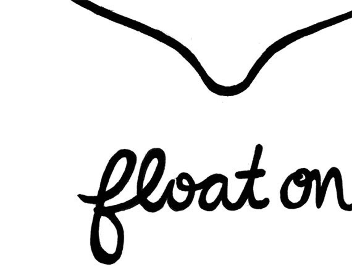 Modest Mouse Float On inspirational anchor decor lyric art Etsy