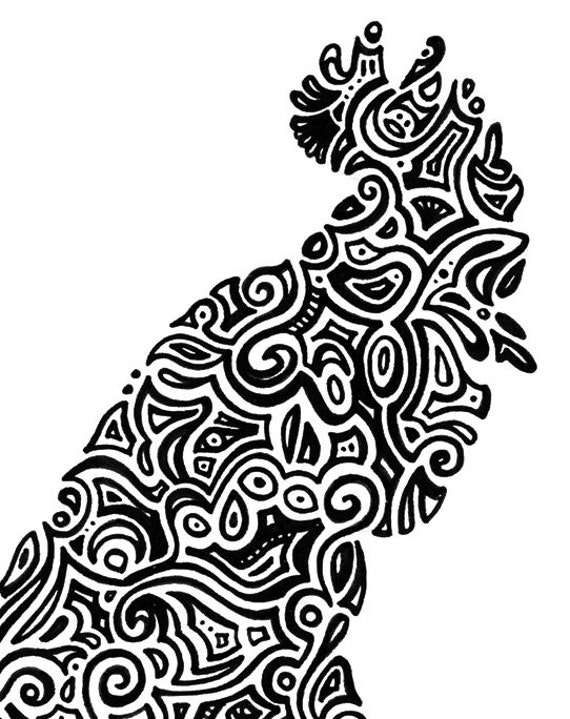 Impression Dart Coq Noir Et Blanc Décor De Cuisine De Poulet Art Mural De Silhouette De Poule Cadeau Pour Maman Tailles Multiples Gratuit