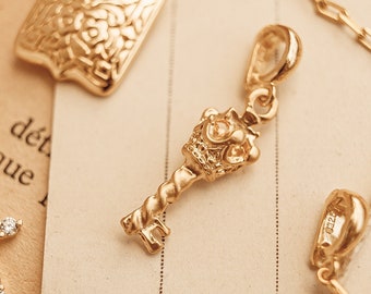 Crown Key Pendent, talisman charm, amulet, Charm Necklace, Personalized charm